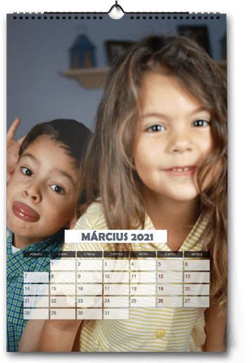 Saját fényképekből elkészített naptár