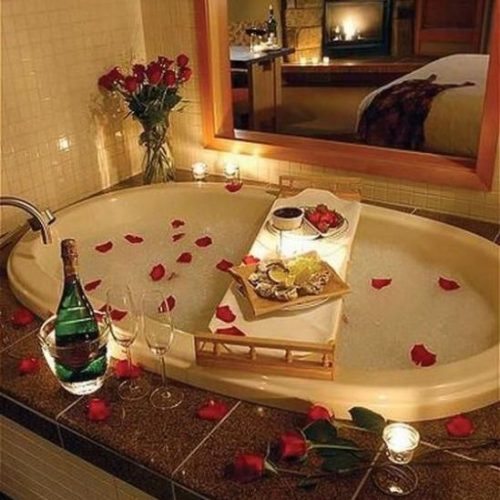 Valentin napi forró fürdő