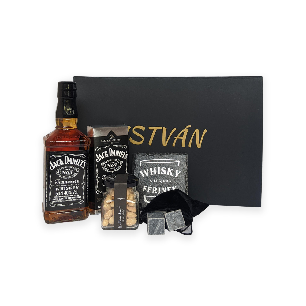 Jack Daniels ajándékcsomag egyedi felirattal