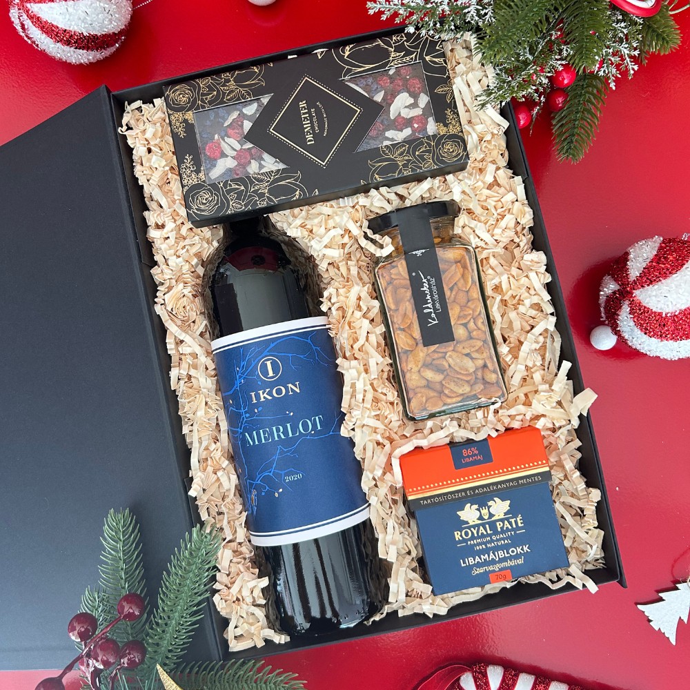 Ikonikus gourmet ajándékcsomag karácsonyra, cégeknek