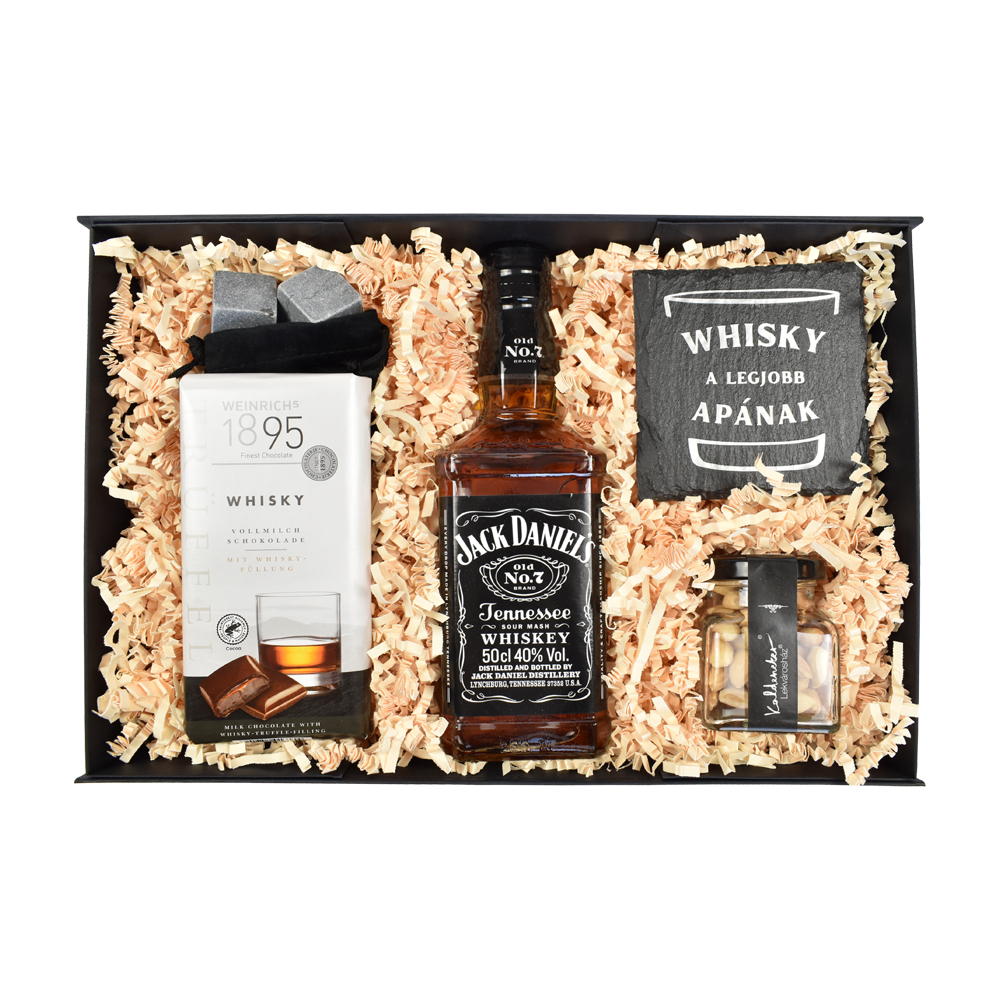 Whisky ajándékcsomag - Jack Daniels extra kiegészítőkkel - NiceToGiveYou